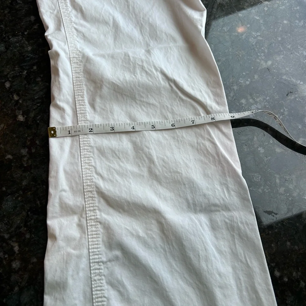 Vintage Y2K Banana Republic Low Rise Flare/Wide Leg 100% cotton pants. 8 Long - Picture 14 of 16